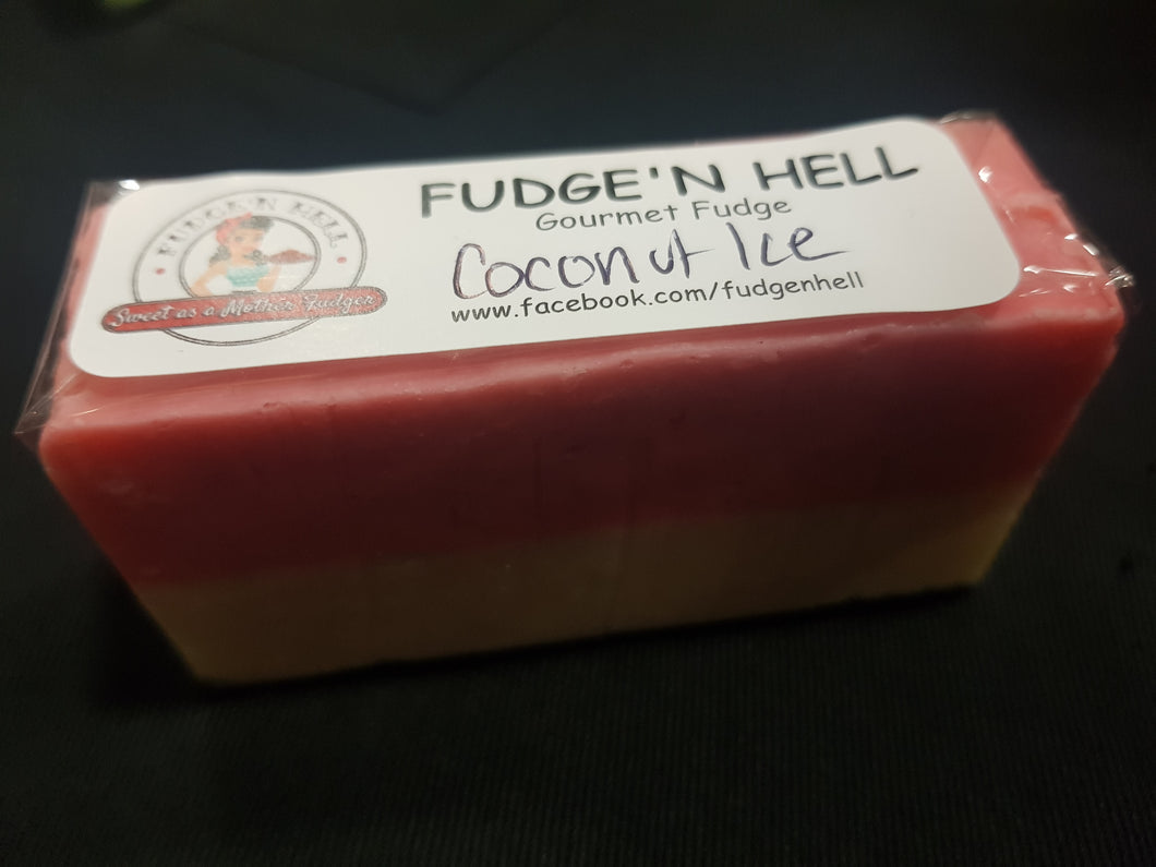 Coconut Ice Chocolate Fudge